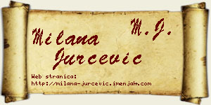 Milana Jurčević vizit kartica